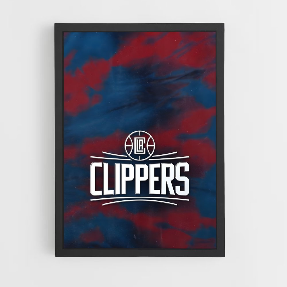 Poster Tie-Dye Clippers – affiche Basketball (vue 2)